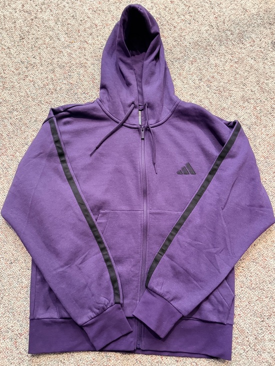 adidas Tops - adidas Purple Full-Zip Hoodie with Matching Trim unisex